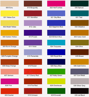 Jacquard Dye Mixing Chart