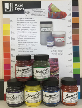 Jacquard Acid Dyes [DG-JA] : Earthsong Fibers, Your source for spinning,  weaving, knitting, crocheting, carding, dyeing, felting, yarns, fibers,  books, and videos